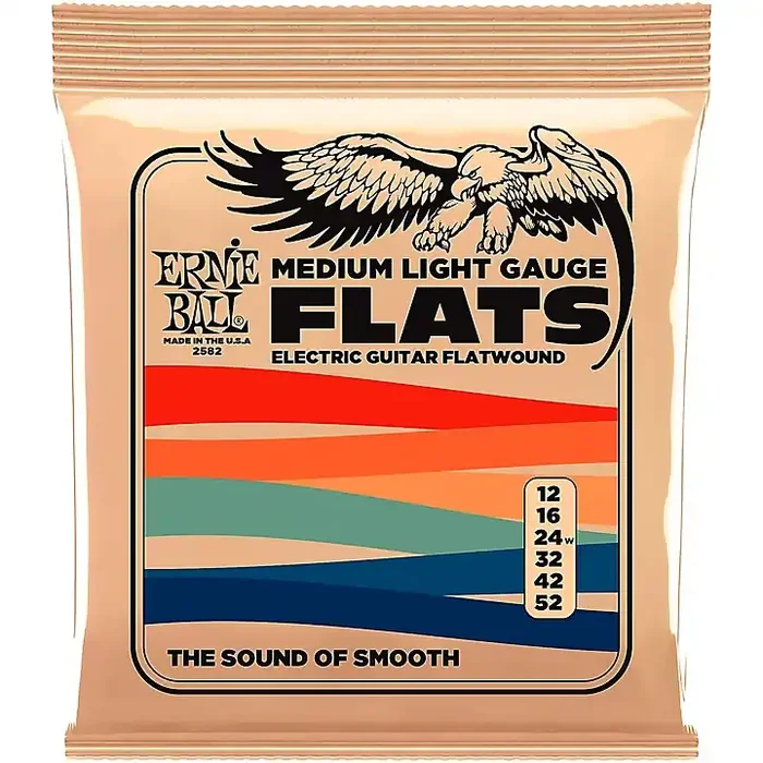 Ernie Ball P02582 Medium Light Flatwound Electric Guitar Strings 12 – 52 Guitar Center