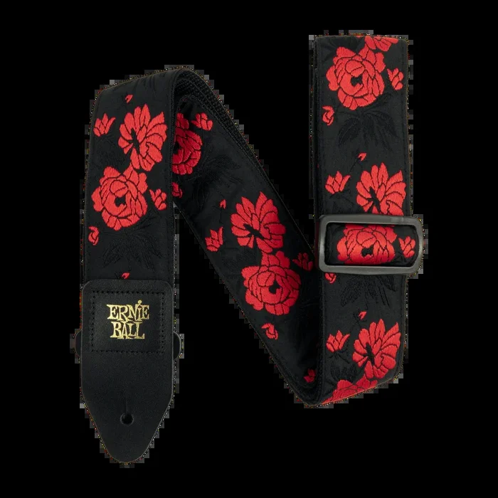 ERNIE BALL P05335 JACQUARD GUITAR STRAP TANGO ROSE – 749699110590