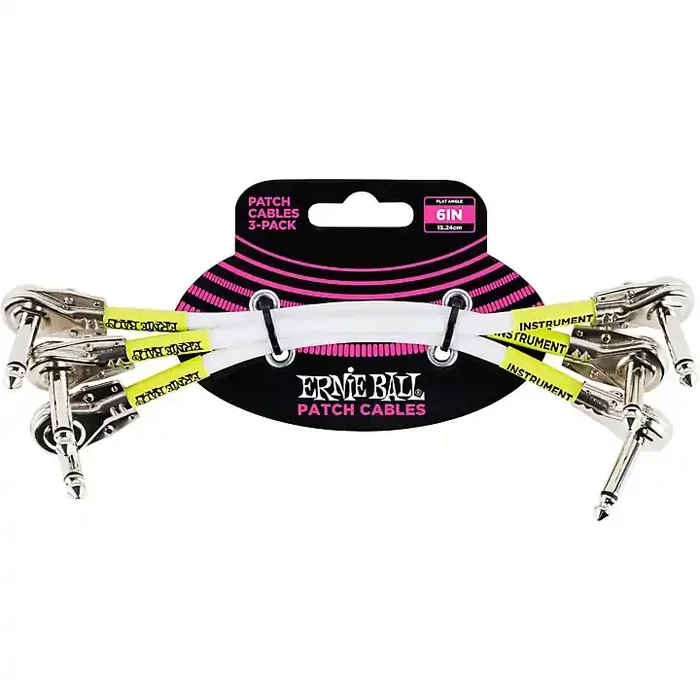 Ernie Ball Pancake Patch Cable 6 in. White Guitar Center