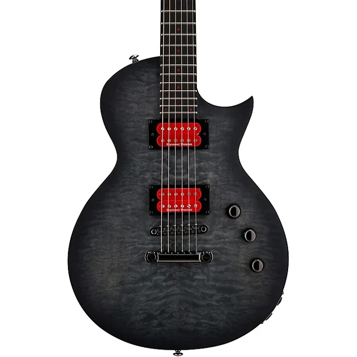 ESP Ben Burnley BB-600 Baritone Electric Guitar Transparent Black Burst