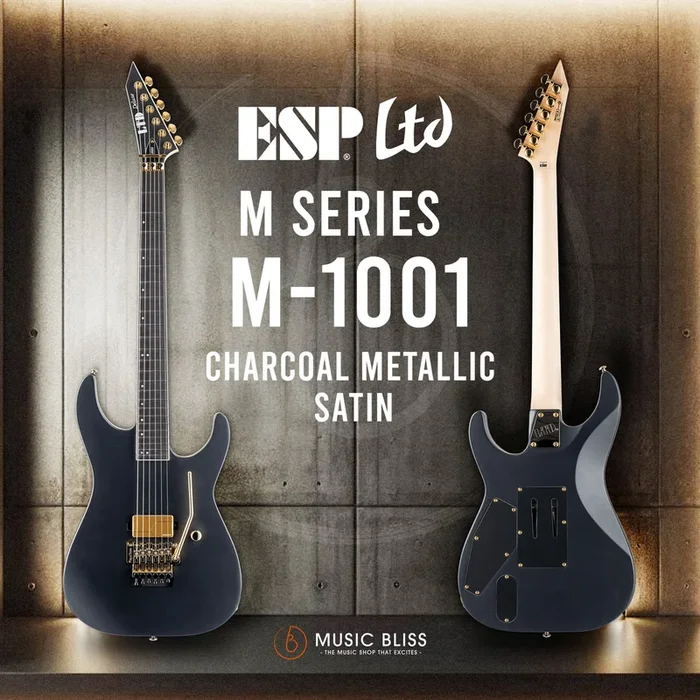 ESP LTD M-1001 Electric Guitar – Charcoal Metallic Satin