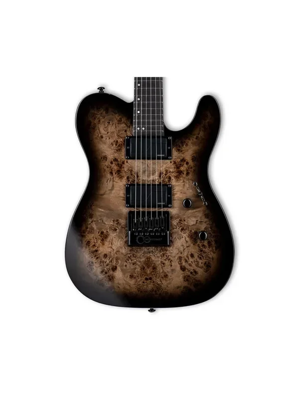 ESP LTD TE-1000 Evertune Electric Guitar – Burl Poplar Charcoal Burst – B-Stock