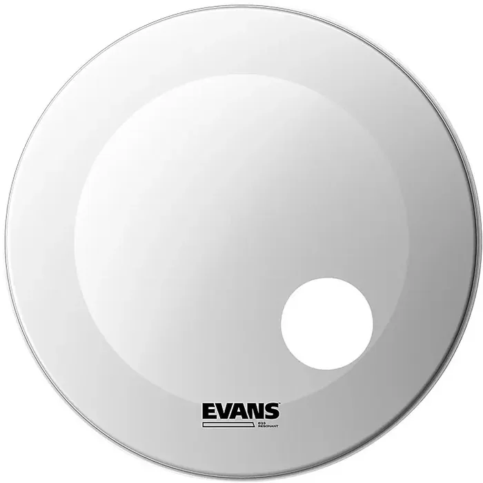 EVANS EQ3 Coated White Resonant Bass Drum Head 24 in. Guitar Center
