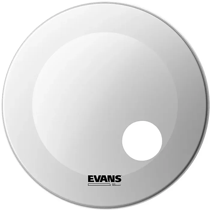 EVANS EQ3 Coated White Resonant Bass Drum Head White 22″ Guitar Center