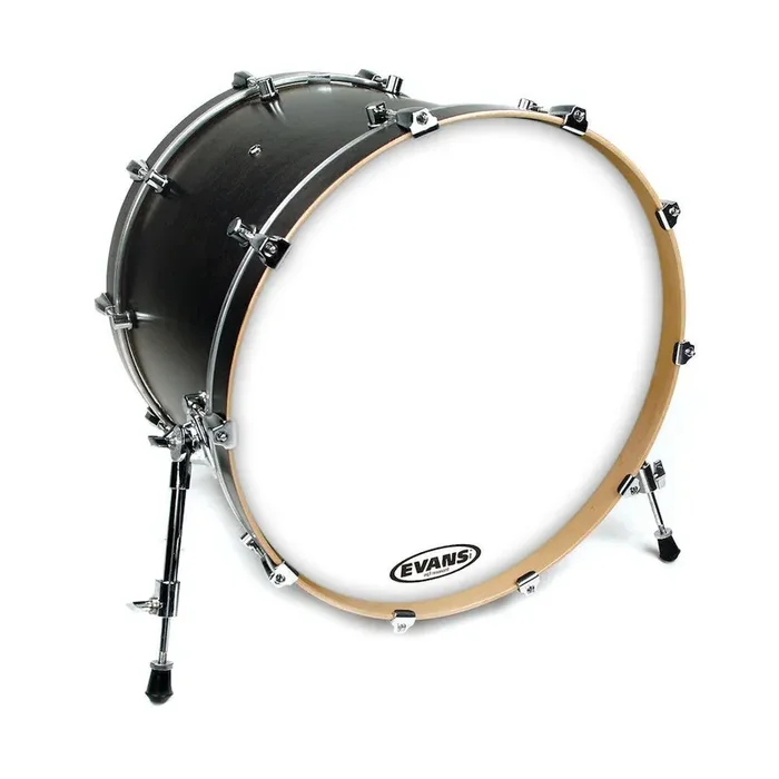 Evans EQ3 Resonant Coated White Bass Drum Head, 24 Inch