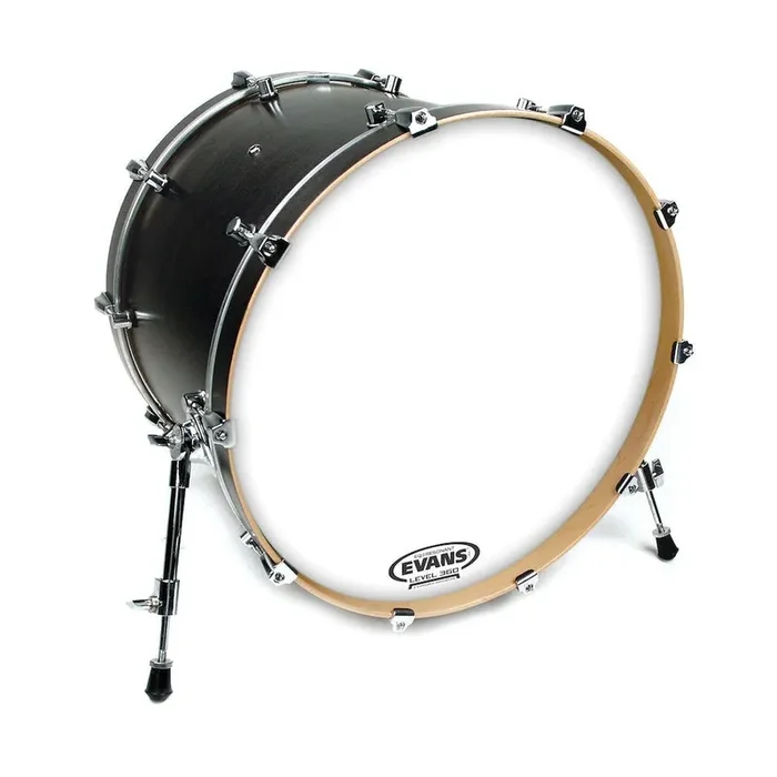 Evans EQ3 Resonant Coated White Bass Drum Head, No Port, 26 Inch