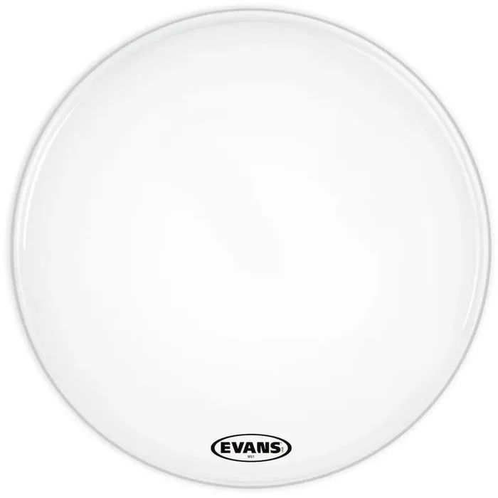 Evans MS1 White Marching Bass Drum Head, 20 Inch. Bulk-5 Pack.