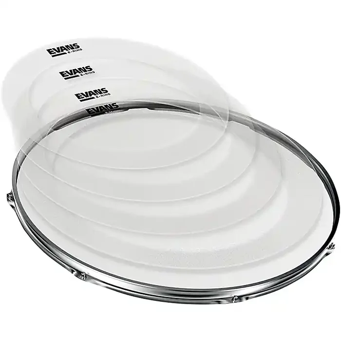 EVANS Rock Pack (10″, 12″, 16″) With 14″ Snare E-Ring Black Guitar Center