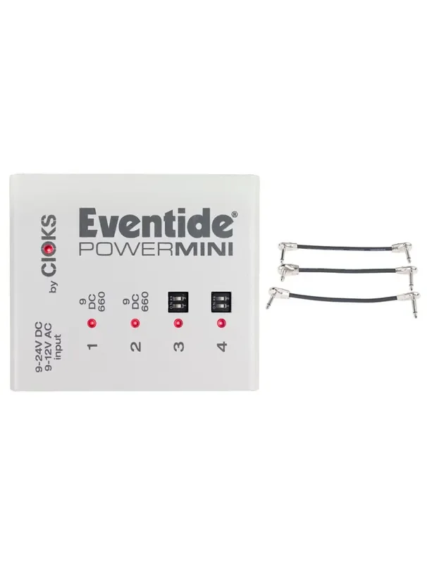 Eventide PowerMini Compact Isolated Power Supply + Gator Patch Cable 3 Pack