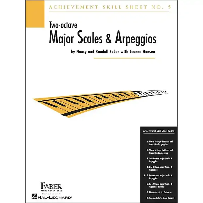 Faber Piano Adventures Achievement Skill Sheet No. 5 Two Octave Major Scales And Arpeggios – Faber Piano Guitar Center