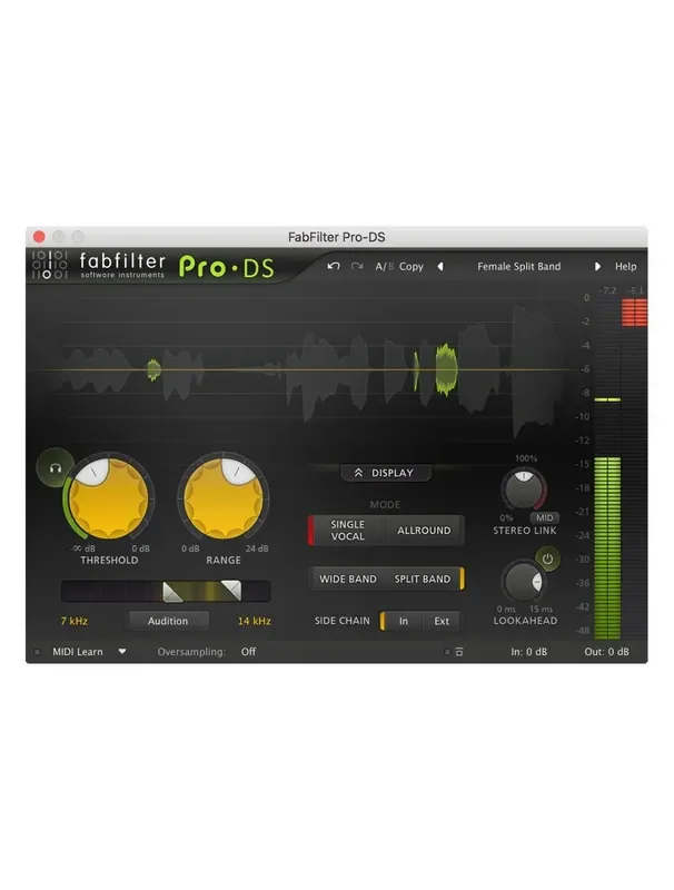 FabFilter Pro-DS Intelligent & Transparent De-Esser
