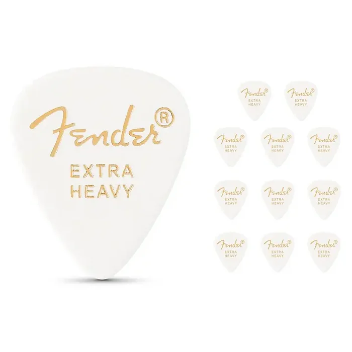 Fender 351 Standard Guitar Pick. White Extra Heavy 12 Pack Guitar Center