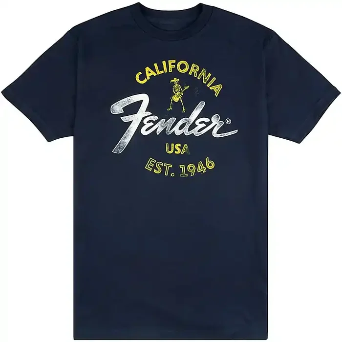 Fender Baja Blue T-Shirt Medium Blue Guitar Center