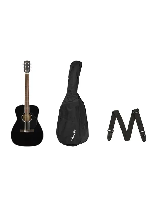 Fender CC-60s Concert Pack V2 Black – Black w/ Walnut Fingerboard