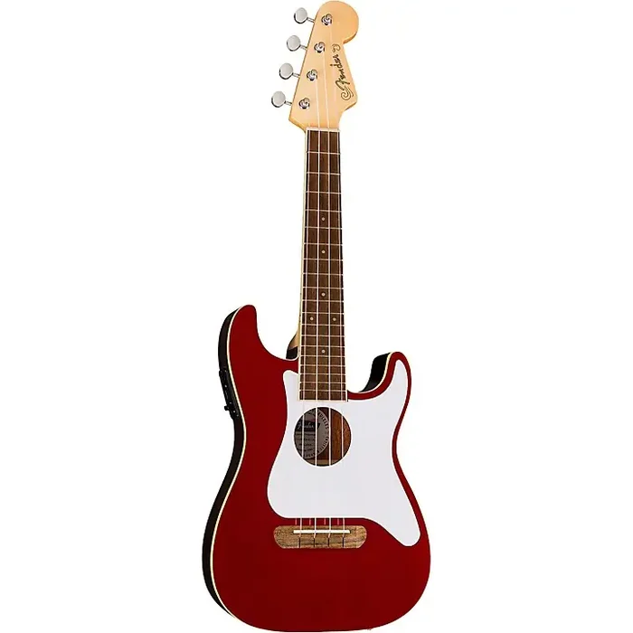 Fender Fullerton Stratocaster Acoustic-Electric Ukulele Candy Apple Red Guitar Center