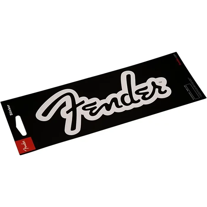 Fender Logo Sticker Matte White Guitar Center