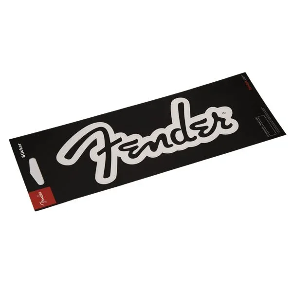 Fender Logo Sticker | White Matte | Shop Yandas Music