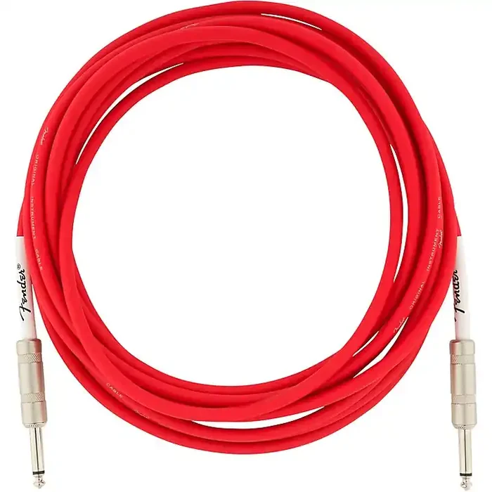 Fender Original Series Straight to Straight Instrument Cable 18.6 ft. Fiesta Red Guitar Center