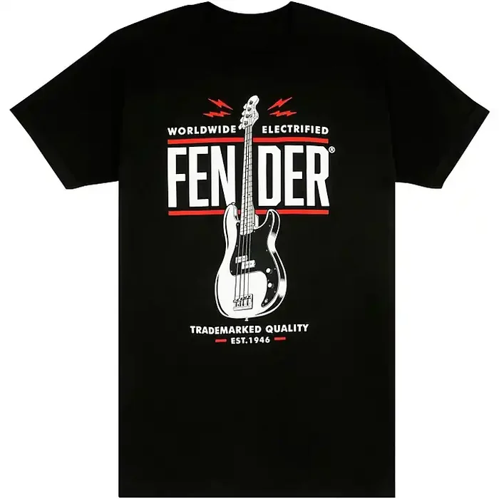 Fender P Bass T-Shirt Large Black Guitar Center