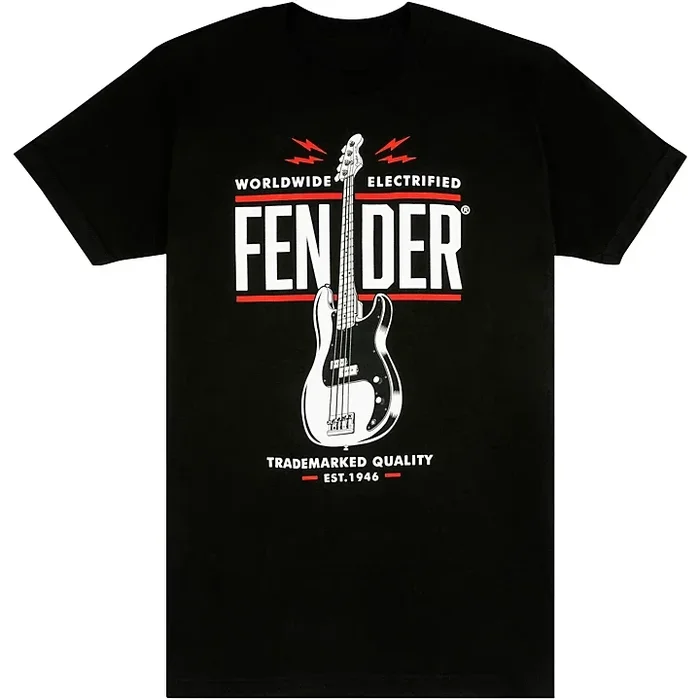 Fender P Bass T-Shirt Medium Black