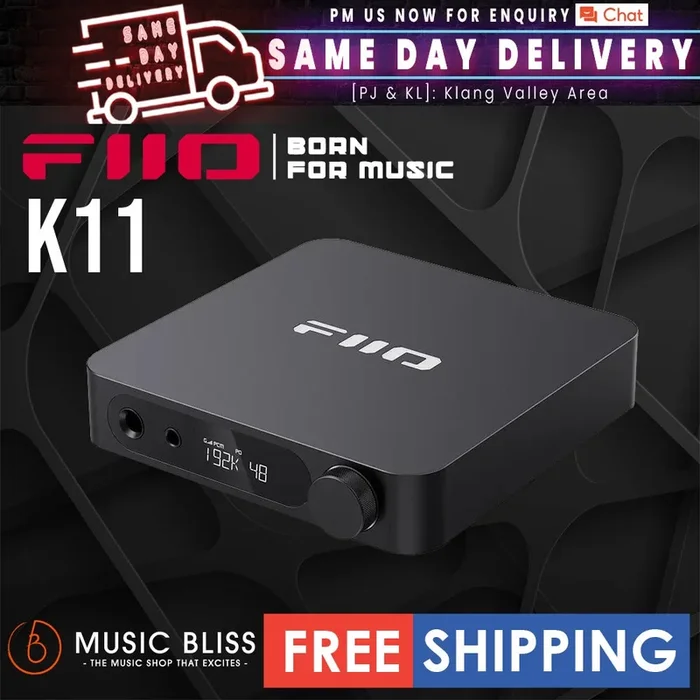 FiiO K11 Desktop DAC and Amplifier – Black (K-11)