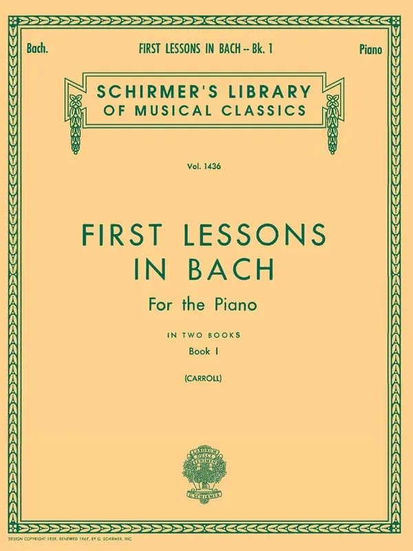 First Lessons In Bach Bk I Lb1436