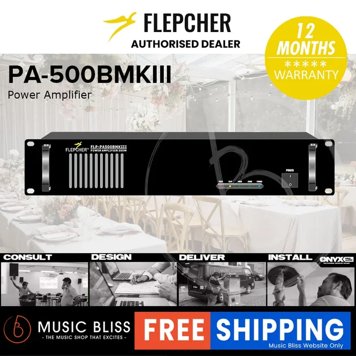 Flepcher PA-500BMKIII Power Amplifier (PA500BMKIII / PA 500BMKIII)