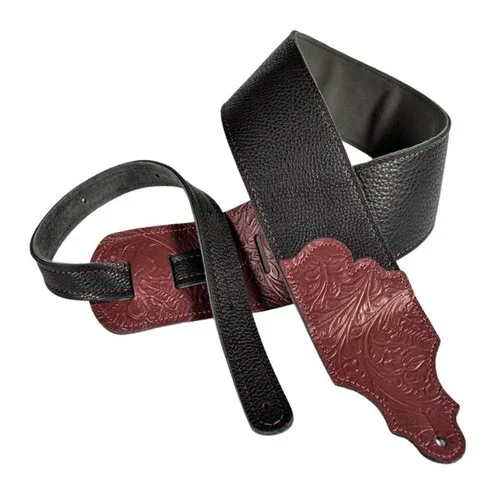 Franklin 3″ Glove Leather/Tooled Leather End Tab/Black/Red End