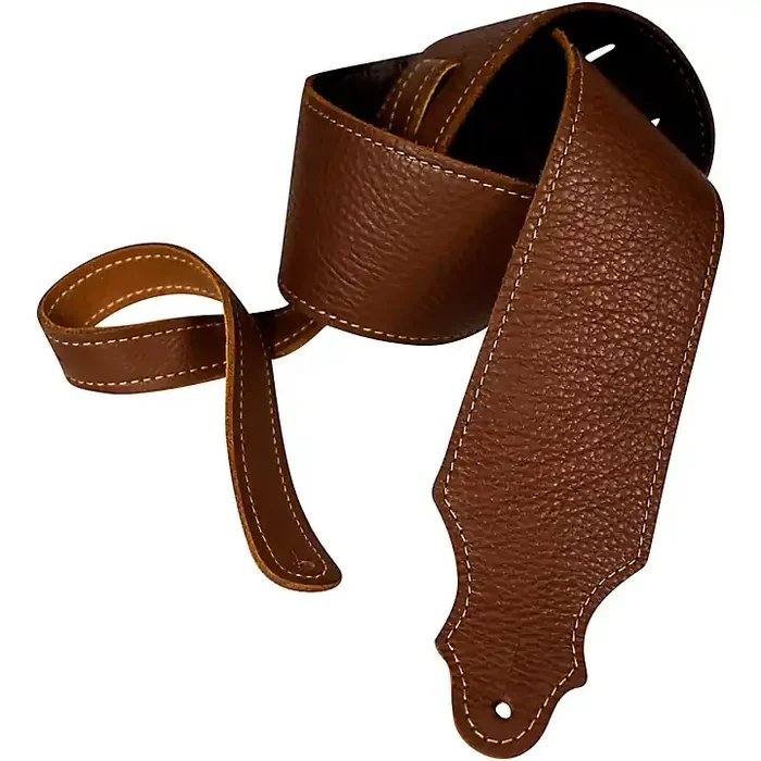 Franklin Strap 3″ Purist Glove Leather Guitar Strap Caramel with Gold Stitching Guitar Center