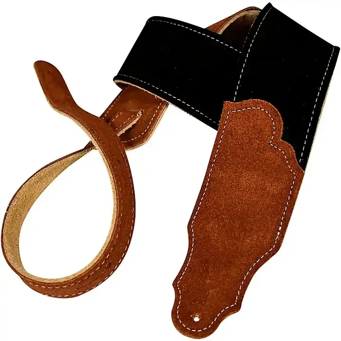 Franklin Strap Sedona Suede Guitar Strap Black with Rust Endtabs Guitar Center