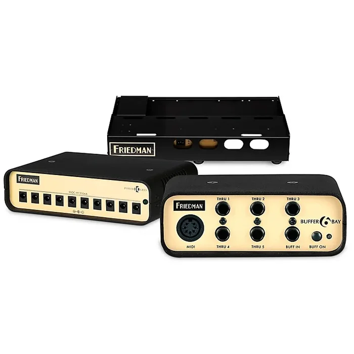 Friedman Tour Pro 1524 Platinum 15 x 24″ Pedalboard With 1 Riser, Power Grid 10, Buffer Bay 6 Medium Black