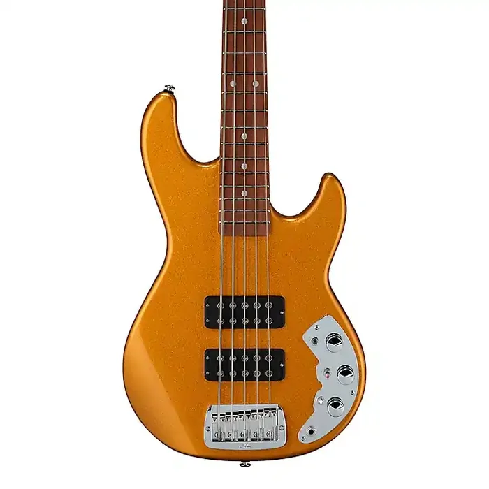 G&L CLF Research L-2500 5-String Electric Bass Pharaoh Gold Guitar Center
