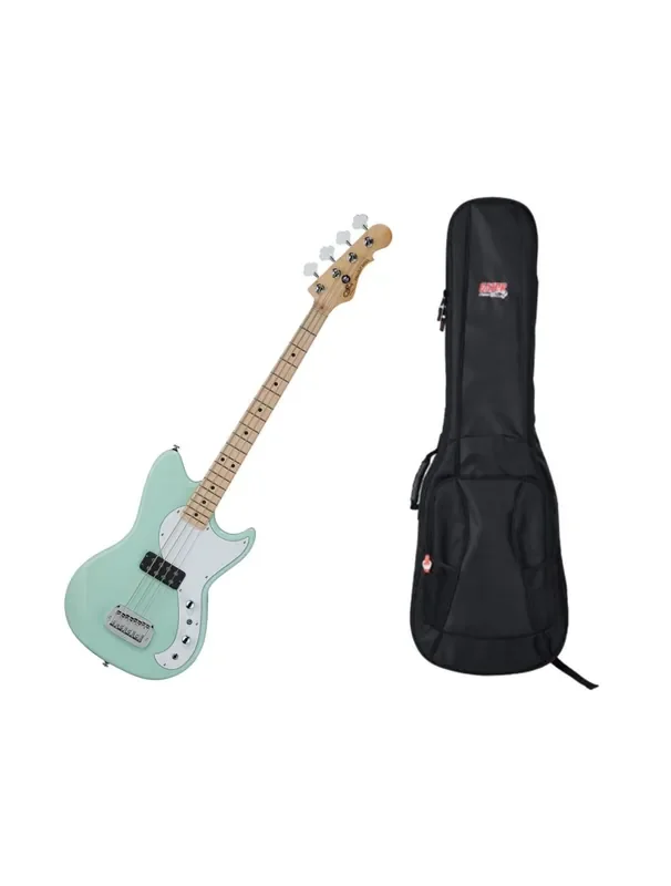 G&L Tribute Series Fallout Bass Guitar – Surf Green + Gator Gig Bag