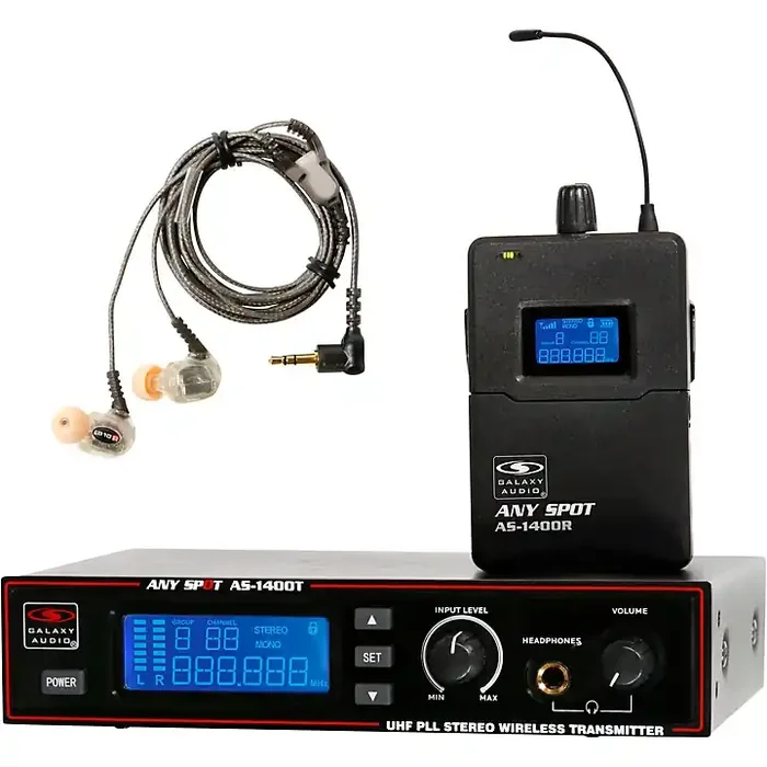 Galaxy Audio AS-1410 Wireless Personal Monitor System Band M Black Guitar Center