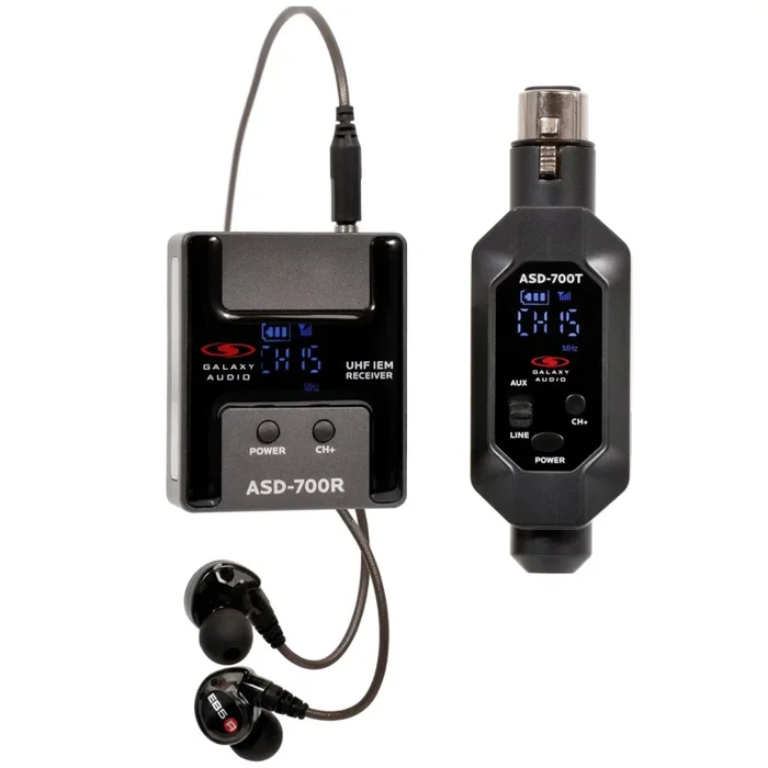 Galaxy Audio ASD-700 DIGITAL UHF Plug & Play Wireless In-Ear Monitor S– At Large Inc.® Musical Instruments & Pro Audio