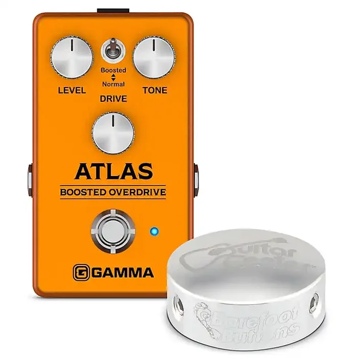 GAMMA ATLAS Boosted Overdrive Effect Pedal with Barefoot Button Guitar Center Footswitch Cap Guitar Center