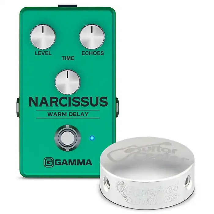 GAMMA Narcissus Warm Delay Effects Pedal With Barefoot Button Guitar Center Footswitch Cap Guitar Center