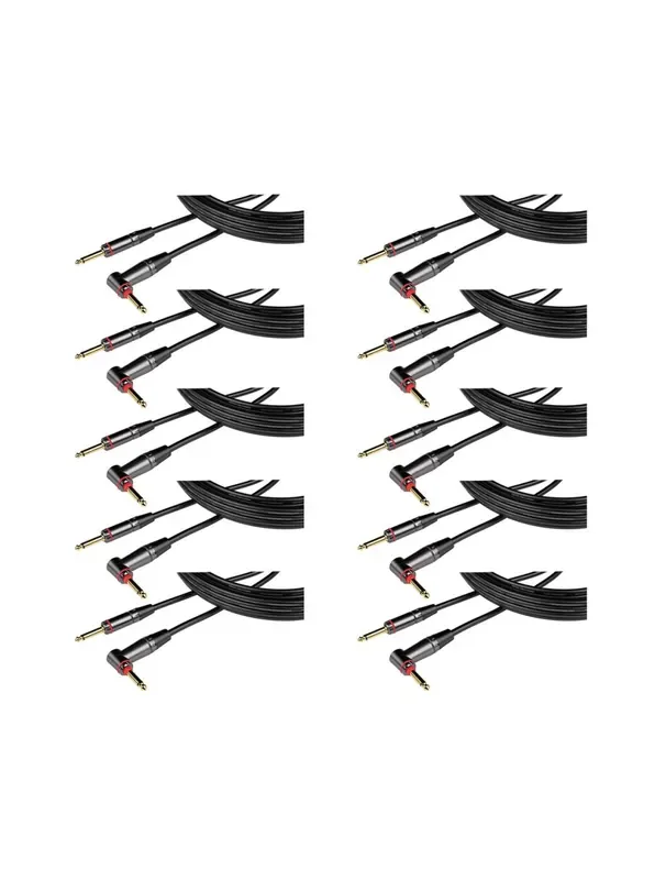 Gator Cableworks Headliner Series 20‘ Straight to RA Quiet Instrument Cable x10