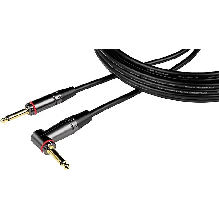 GATOR CABLEWORKS Headliner Series Straight to RA Instrument Cable 10 ft. Black Guitar Center