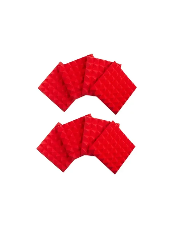 Gator Frameworks GFW-ACPNL1212PRED-8PK 8 Pack of Red 12×12″ Acoustic Panels