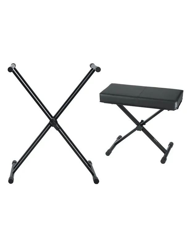 Gator Frameworks GFW-KEY-2000X Double Braced “X” Keyboard Stand + Keyboard Bench