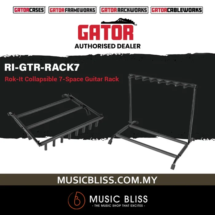 Gator Frameworks RI-GTR-RACK7 Guitar Rack for 7 Guitars (RIGTRRACK7)