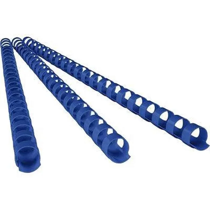 GBC Pack 100 Plastic Binding Comb Round 21 Loop 16mm A4 (Blue)