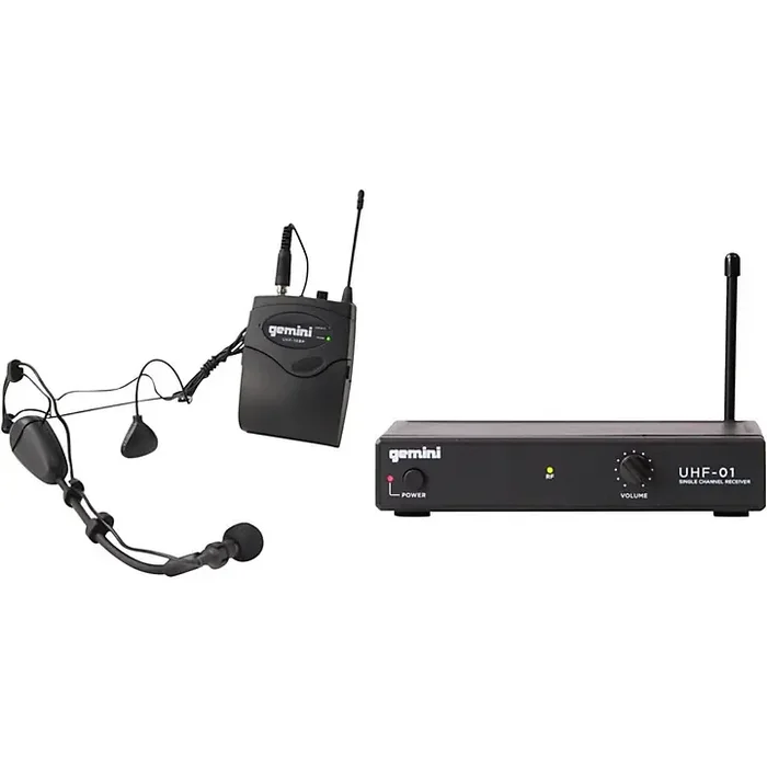 Gemini UHF-01HL Wireless Headset/Lavalier Combo System F1 Guitar Center