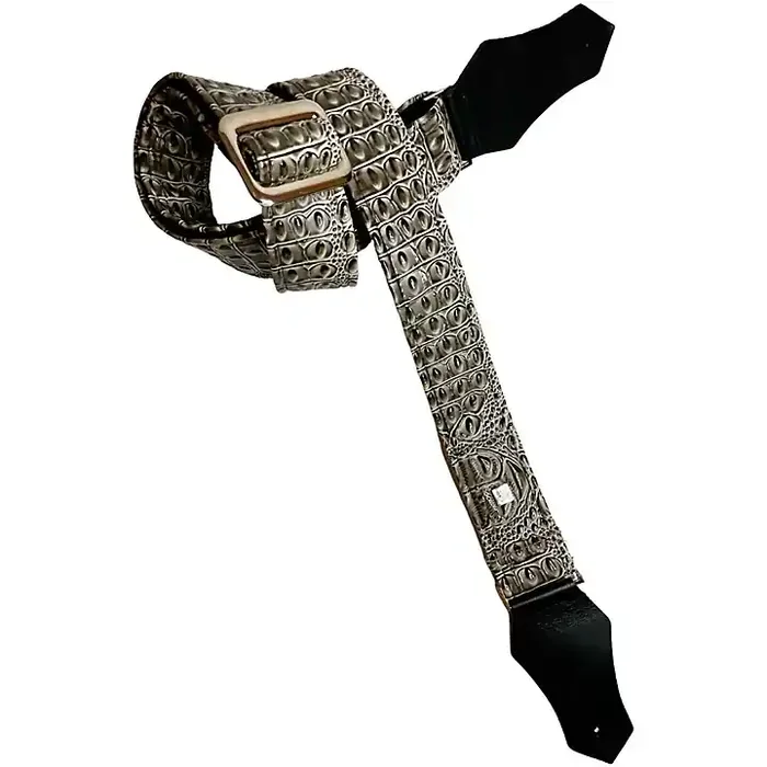 Get‘m Get‘m Aussie Gator Guitar Strap Ash Grey 2 in. Guitar Center