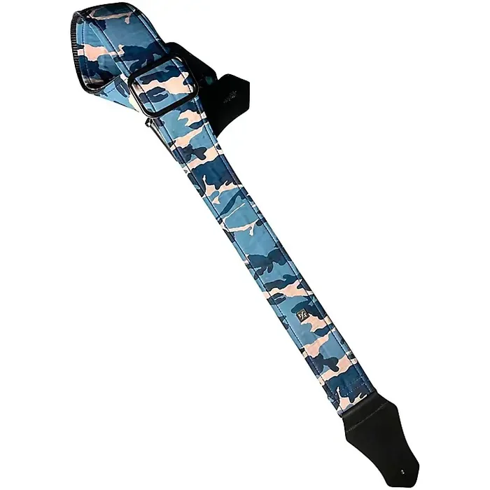 Get‘m Get‘m Camo Guitar Strap Blue 2 in. Guitar Center