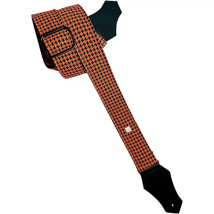 Get‘m Get‘m Fly Hounds Tooth Guitar Strap Orange 2 in. Guitar Center