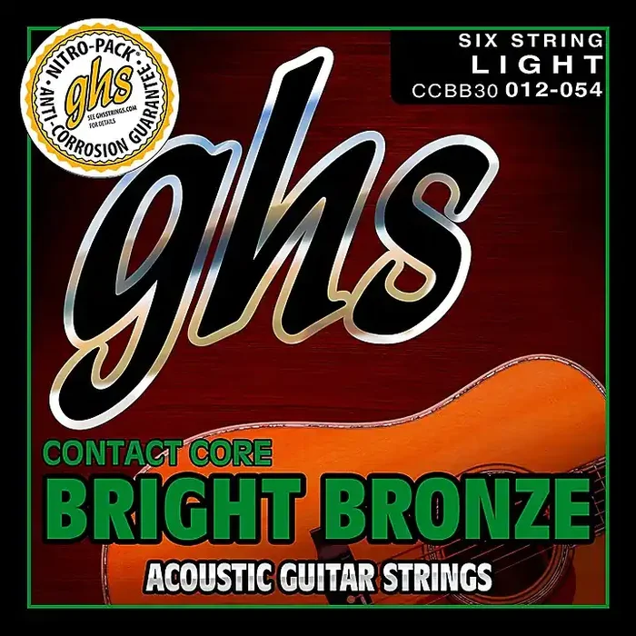 GHS Contact Core Bright Bronze Light Acoustic Guitar Strings (12-54) Guitar Center