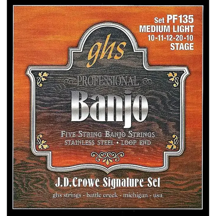GHS J.D. Crowe Signature 5-String Banjo Medium Light Strings Guitar Center