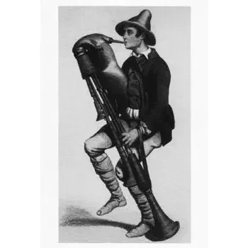 Giant Pipe and shoeless piper